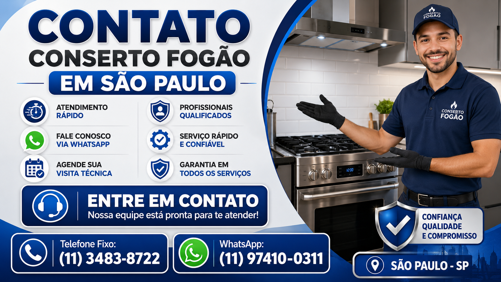 Contato Conserto Fogão em São Paulo
